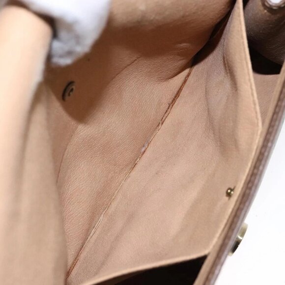 GUCCI GG Supreme Web Sherry Line Clutch Bag PVC Beige Gold 89 01 030 Auth 141030 - Picture 10 of 16